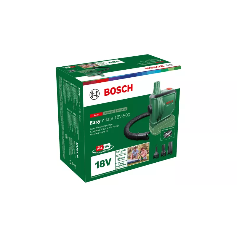 Bosch EasyInflate 18V-500 elektrinis siurblys 0,03 bar 530 l/min