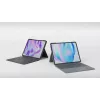 LOGITECH Combo Touch iPad Air 11 colių 5 kartai Oksfordo pilka Qwertz Vokiška klaviatūra