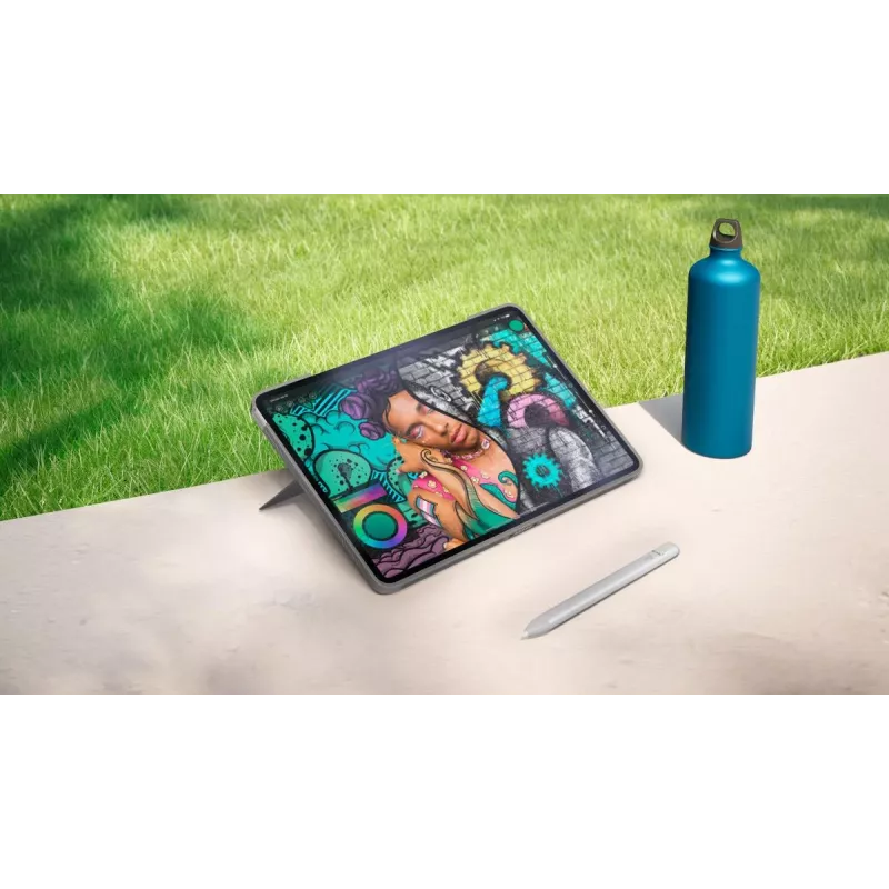 LOGITECH Combo Touch iPad Air 11 colių 5 kartai Oksfordo pilka Qwertz Vokiška klaviatūra