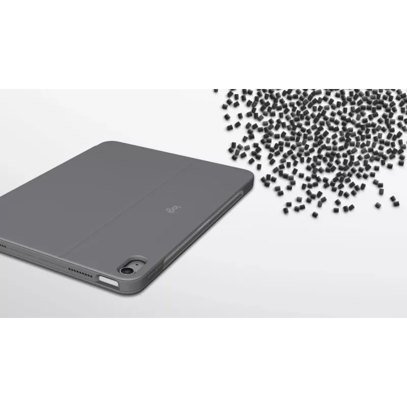 LOGITECH Combo Touch iPad Air 11 colių 5 kartai Oksfordo pilka Qwertz Vokiška klaviatūra