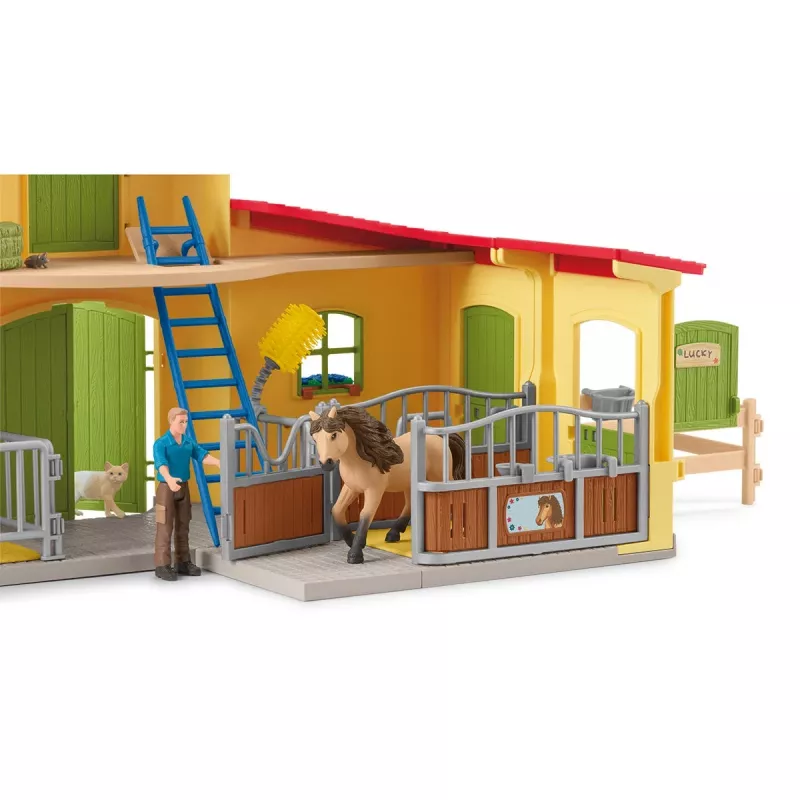 schleich FARM WORLD Dėžutė su Islandijos poniu, Ūkis, Pastatai, Ūkio gyvūnai, Arklidė, Žirgai, 3 m., Įvairiaspalvis