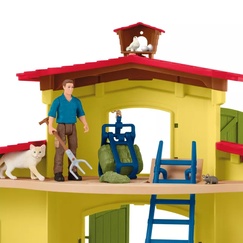 schleich FARM WORLD Didelis ūkis su gyvūnais ir aksesuarais, Ūkis, 3 m., Įvairiaspalvis, Plastikas