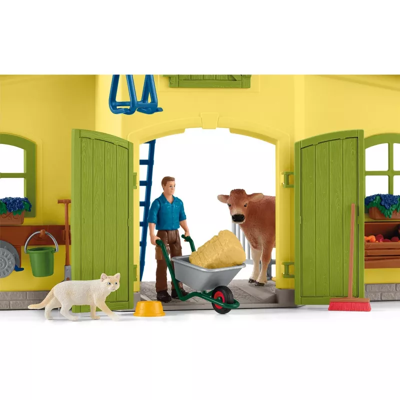 schleich FARM WORLD Didelis ūkis su gyvūnais ir aksesuarais, Ūkis, 3 m., Įvairiaspalvis, Plastikas