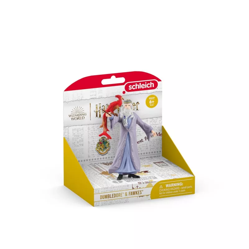 schleich Albus Dumbledore & Fawkes – Haris Poteris, 6 m., Įvairiaspalvis, Plastikas