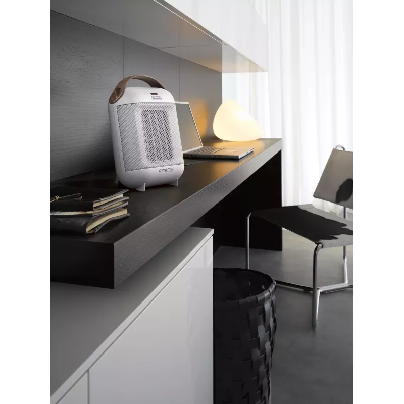 De’Longhi Capsule HFX30C18.IW elektrinis ventiliatorinis šildytuvas, 1800 W, ruda/balta