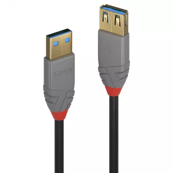 Lindy 2m USB 3.2 tipo A prailginimo kabelis, 5Gbps, Anthra Line