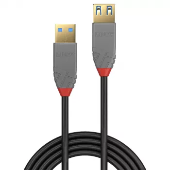 Lindy 2m USB 3.2 tipo A prailginimo kabelis, 5Gbps, Anthra Line