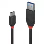 Lindy 0,5m USB 3.2 Type A į C laidas, 10Gbps, Black Line