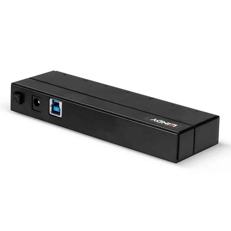 Lindy 7 portų USB 3.0 šakotuvas su įkrovimo funkcija, juodas