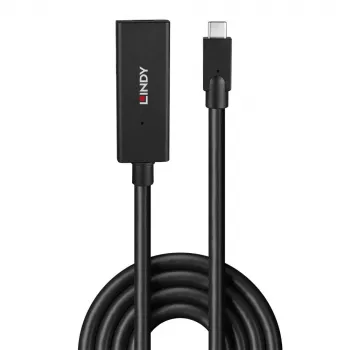 Lindy 5m USB 3.2 Gen 2 C/C aktyvus ilginimo kabelis, 5 m, USB C, USB C, USB 3.2 Gen 2 (3.1 Gen 2), 10 Gbit/s, juoda