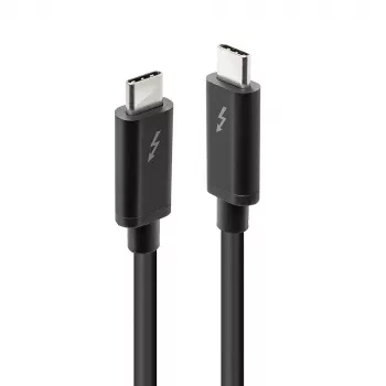 Lindy 2 m Thunderbolt 3 laidas, pasyvus, vyriškas–vyriškas, 20 Gbit/s, juodas, 4096 × 2160 pikselių