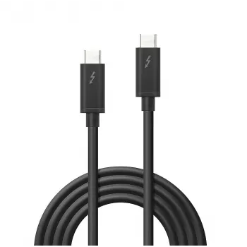 Lindy 2 m Thunderbolt 3 laidas, pasyvus, vyriškas–vyriškas, 20 Gbit/s, juodas, 4096 × 2160 pikselių