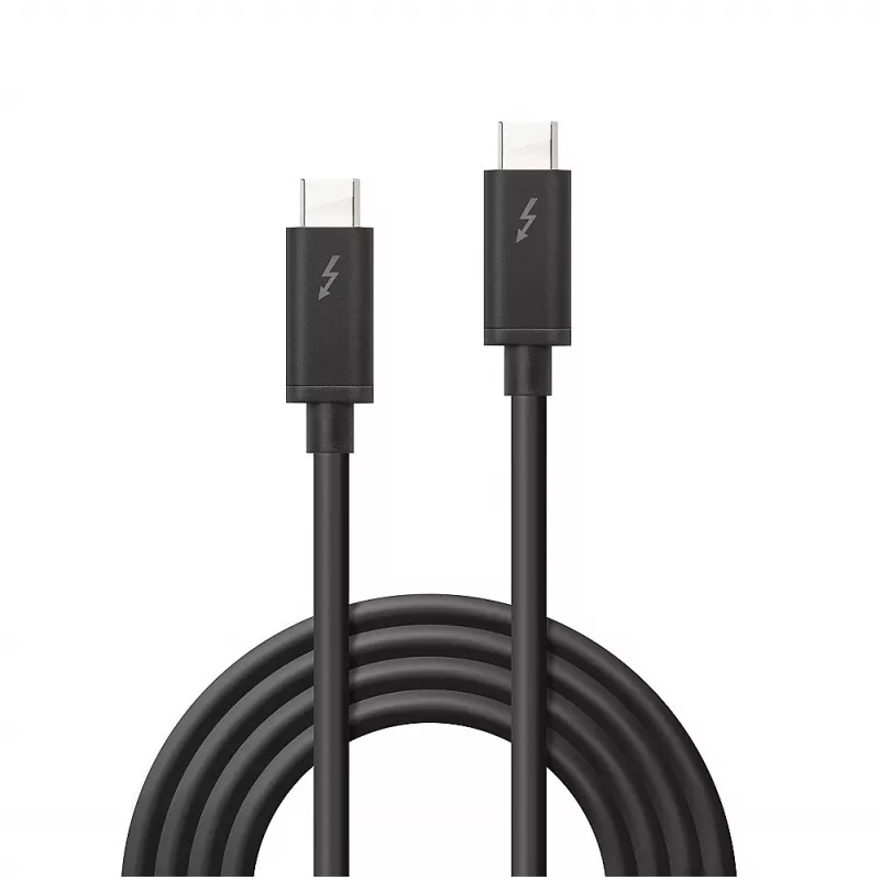 Lindy 2 m Thunderbolt 3 laidas, pasyvus, vyriškas–vyriškas, 20 Gbit/s, juodas, 4096 × 2160 pikselių
