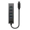 Lindy 43325 4 prievadų USB 3.2 Gen 1 Type-C šakotuvas, 4x USB-A, 5 Gbps, pilkas, aliuminis/plastikas