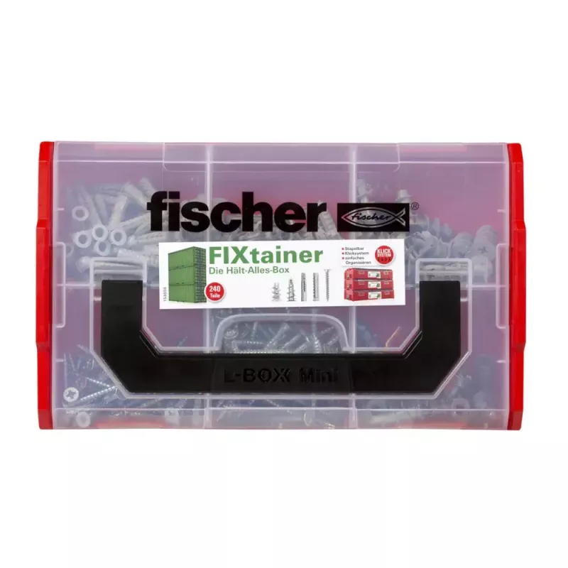 Inkarėlių rinkinys Fischer FIXtainer Hält-Alles-Box 50 vnt.