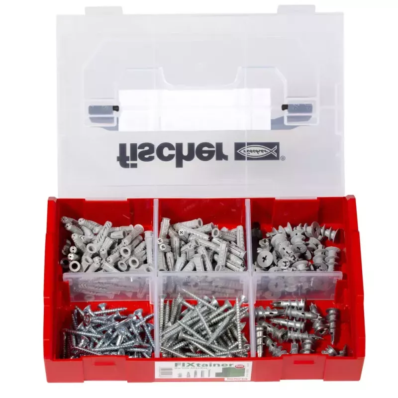 Inkarėlių rinkinys Fischer FIXtainer Hält-Alles-Box 50 vnt.