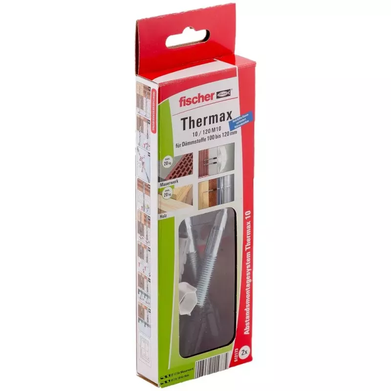 Fischer TherMax 10 varžtų ir kaiščių rinkinys 512173