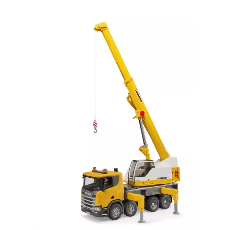 BRUDER SCANIA Super 560R Liebherr sunkvežimis su kranu
