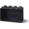 Lentynų modulis Room Copenhagen LEGO Brick 8 Shelf juodas, modulinė demonstravimo lentyna