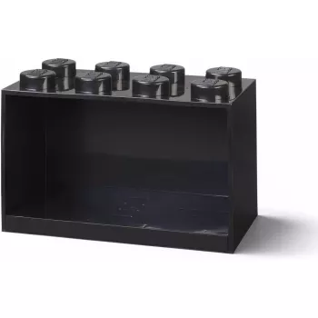 Lentynų modulis Room Copenhagen LEGO Brick 8 Shelf juodas, modulinė demonstravimo lentyna