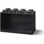 Lentynų modulis Room Copenhagen LEGO Brick 8 Shelf juodas, modulinė demonstravimo lentyna