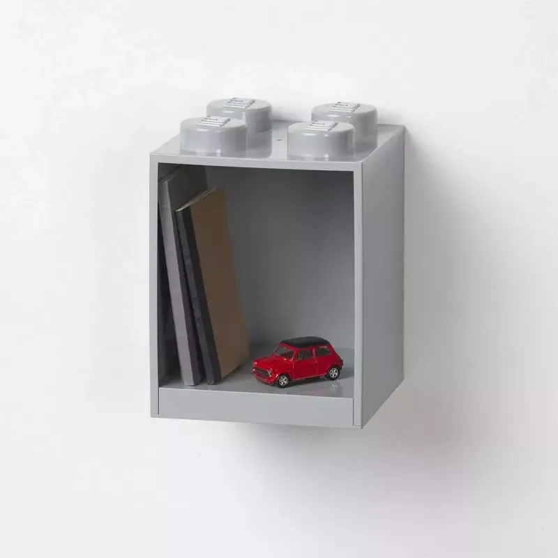 Lentyna Room Copenhagen LEGO Brick 4 lentynų šviesiai pilka
