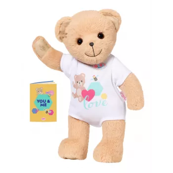 Žaislinis meškiukas BABY born Bear baltas 0–12 metų