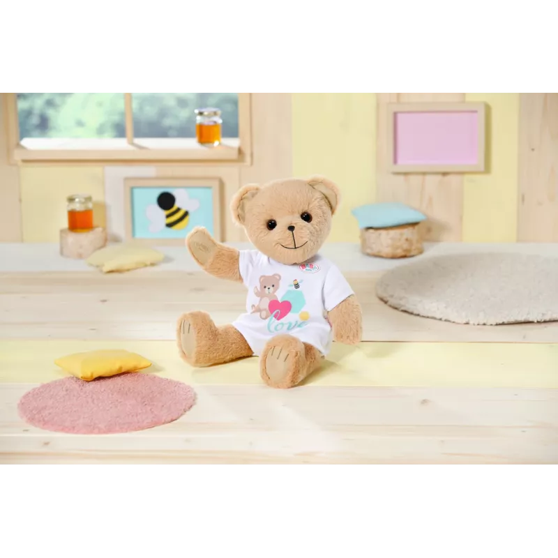 Žaislinis meškiukas BABY born Bear baltas 0–12 metų