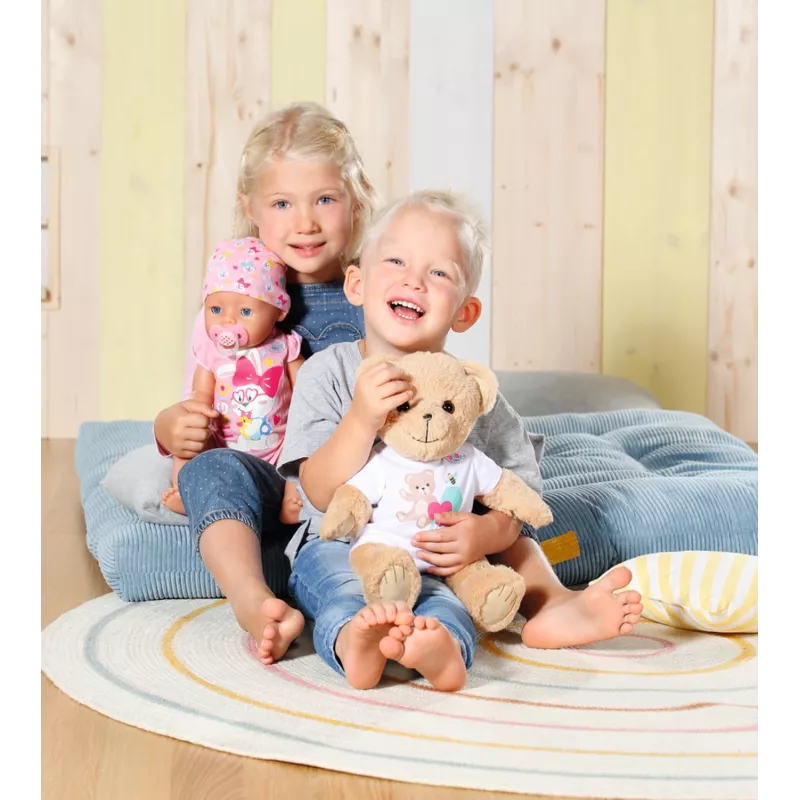 Žaislinis meškiukas BABY born Bear baltas 0–12 metų