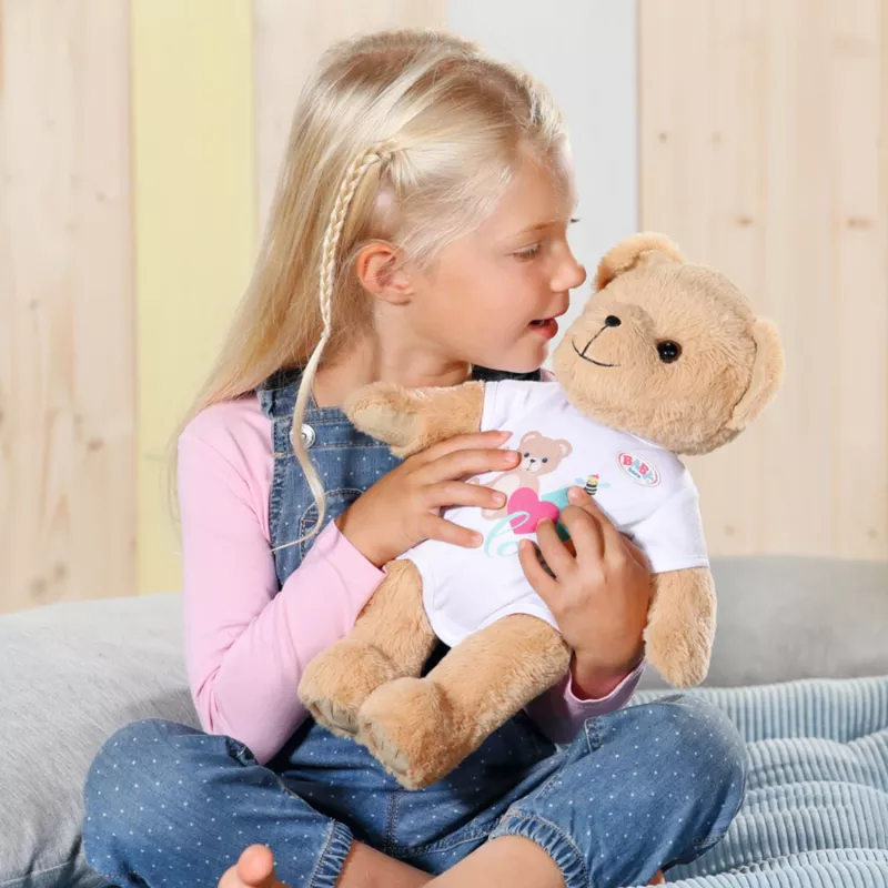 Žaislinis meškiukas BABY born Bear baltas 0–12 metų