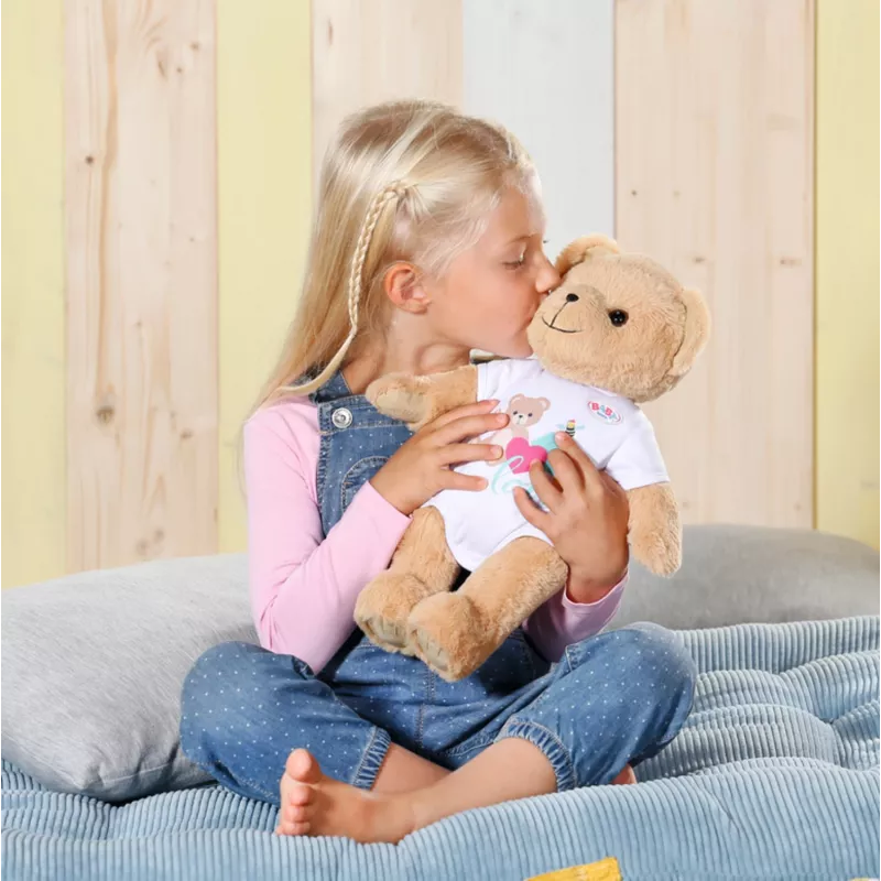 Žaislinis meškiukas BABY born Bear baltas 0–12 metų