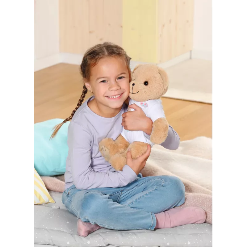 Žaislinis meškiukas BABY born Bear baltas 0–12 metų