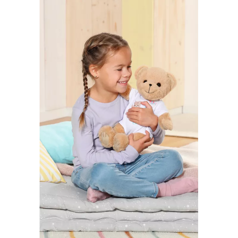 Žaislinis meškiukas BABY born Bear baltas 0–12 metų
