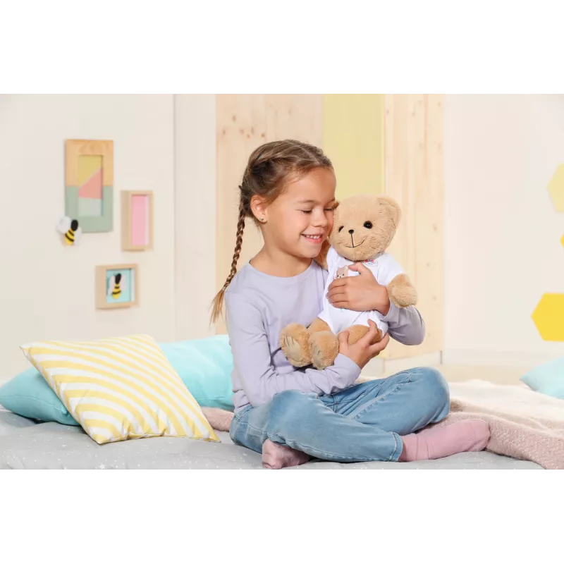 Žaislinis meškiukas BABY born Bear baltas 0–12 metų