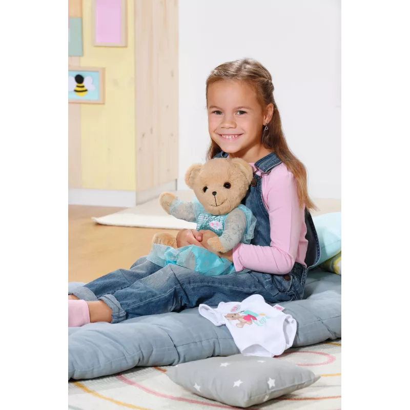 Žaislinis meškiukas BABY born Bear baltas 0–12 metų