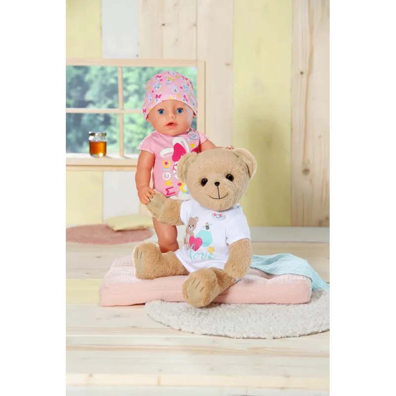 Žaislinis meškiukas BABY born Bear baltas 0–12 metų
