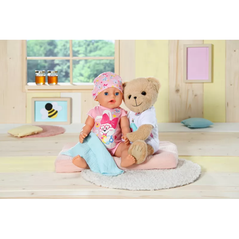Žaislinis meškiukas BABY born Bear baltas 0–12 metų