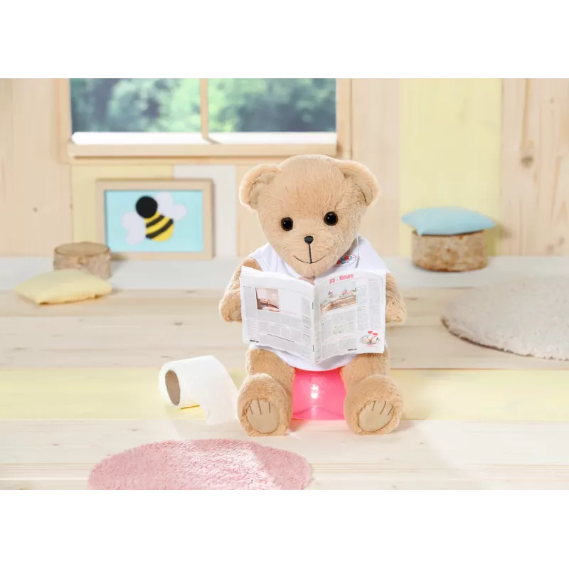 Žaislinis meškiukas BABY born Bear baltas 0–12 metų