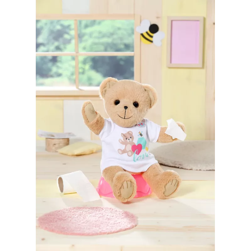 Žaislinis meškiukas BABY born Bear baltas 0–12 metų