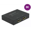 DELOCK DisplayPort 2 į 1 jungiklis - dvipusis 8K 30Hz