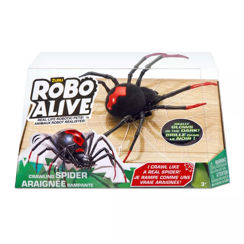Robo Alive šliaužiantis voras švytintis tamsoje robotinis žaislas ZURU