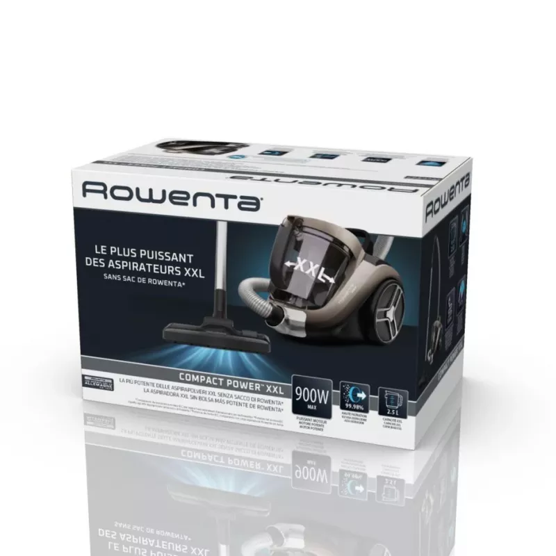 Rowenta Compact Power XXL RO4B50 2.5 L Cilindrinis dulkių siurblys sausam valymui 900 W be maišelio