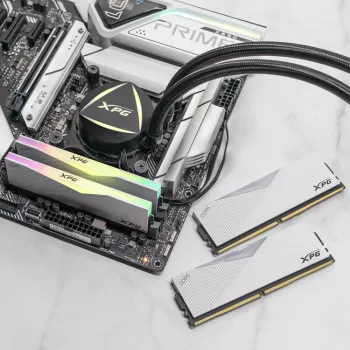 DIMM 64 GB DDR5-6400 (2x 32 GB) Dual-Kit, Arbeitsspeicher weiß, AX5U6400C3232G-DCLARWH, Lancer RGB, INTEL XMP
