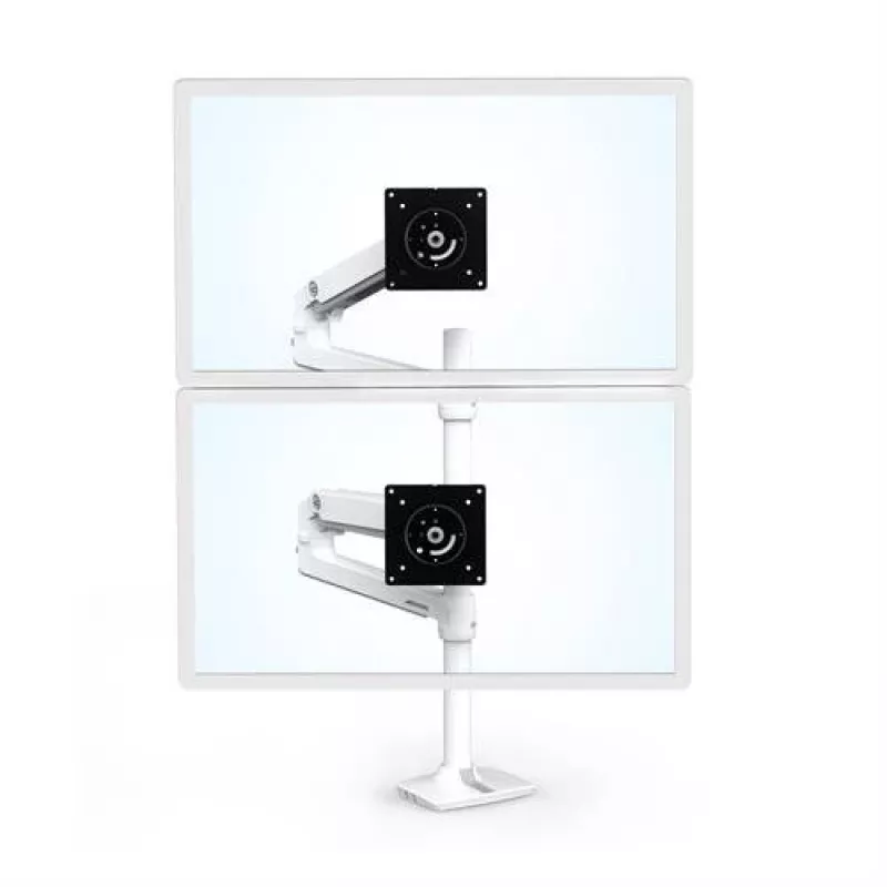 ERGOTRON LX Dual Stacking Arm, Tall Pole (balta)