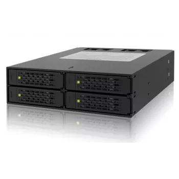 ICYDOCK ToughArmor MB994SP-4SB-1 pilno metalo 4 lizdų 2,5 colio SATA kietųjų diskų ir SSD krepšys išorinei 5,25 colio vietai