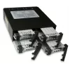 ICY DOCK ToughArmor MB994SP-4SB-1 4 vietų 2,5" SATA jungčių plokštė vidiniam 5,25" skyriui, be dėklų, aliuminio, 40 mm ventiliatorius, SATA 6 Gbit/s, juoda