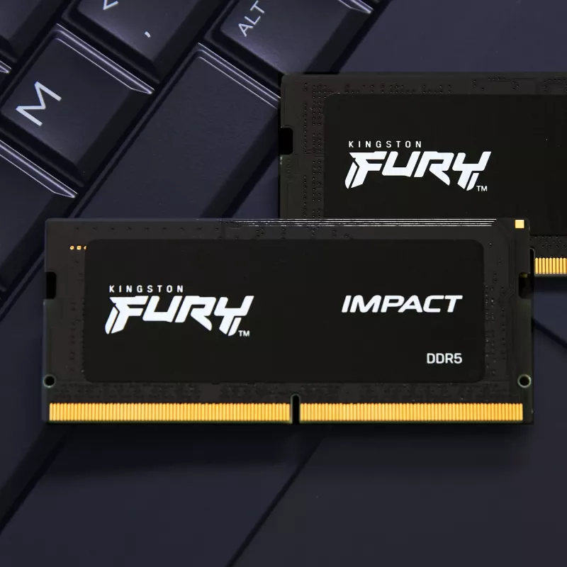 Kingston FURY 32GB (2x16GB) 6000MT/s DDR5 CL38 SODIMM Impact XMP atminties rinkinys