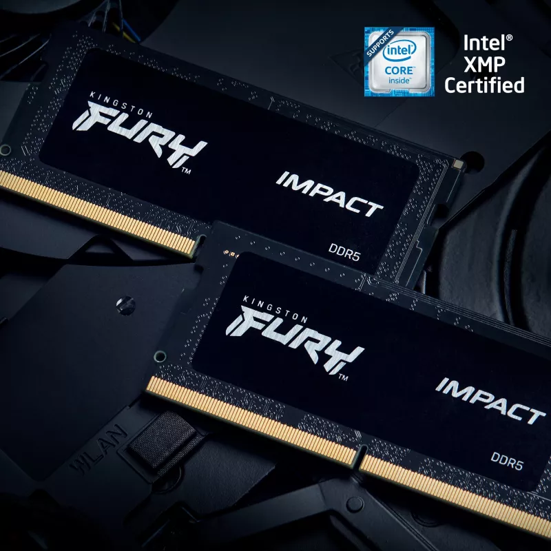 Kingston FURY 32GB (2x16GB) 6000MT/s DDR5 CL38 SODIMM Impact XMP atminties rinkinys