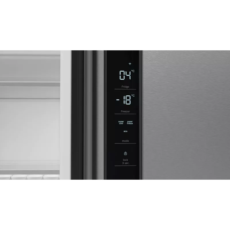 Bosch Serie 4 KFN96APEA šaldytuvas šaldiklis šalia šaldytuvo, laisvai pastatomas, 605 L, nerūdijantis plienas