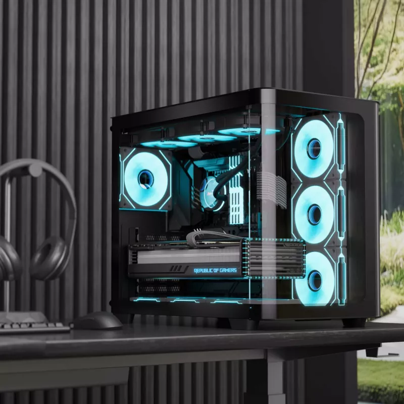 Aerocool P500C Midi Tower korpusas juodas
